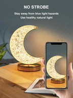 Crystal Moon Touch-Dimming USB Bedside Lamp