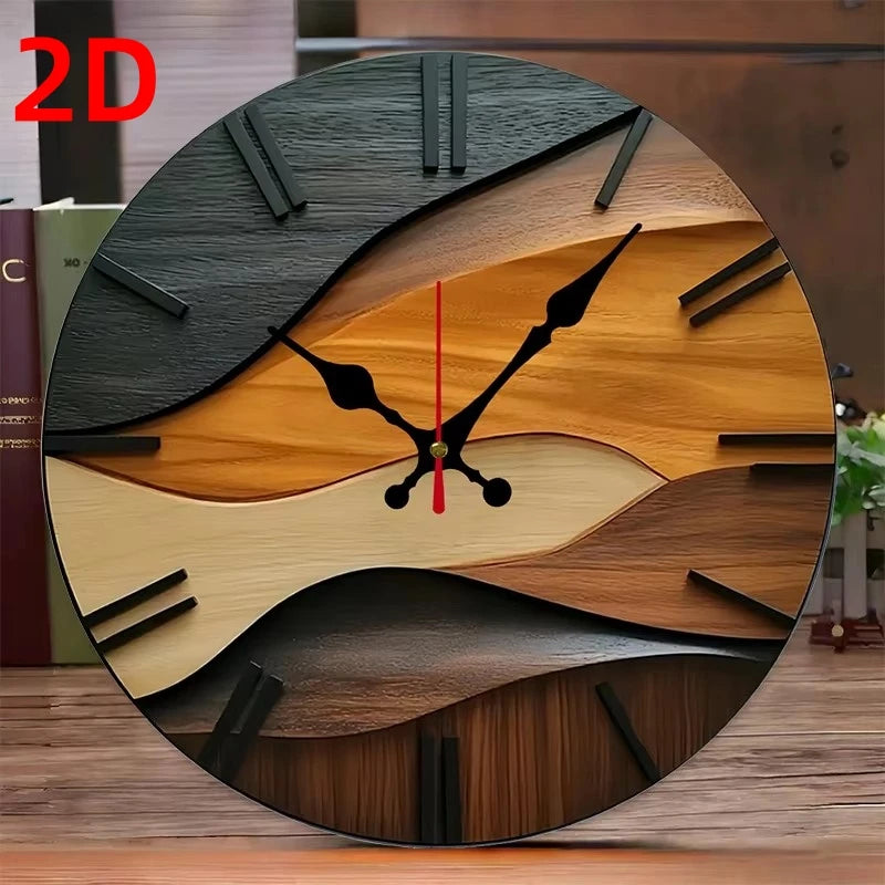Nordic Silent Round Fiberboard Wall Clock