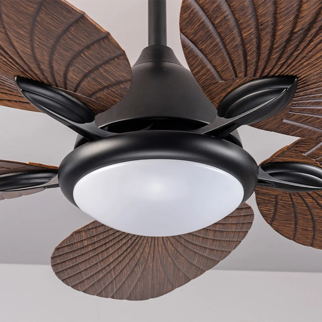 52-Inch Vintage Industrial 5-Blade LED Ceiling Fan Light with Remote Control Kitchen Dining Room – photo 5
