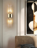 Nordic Luxury Crystal Stainless Steel Black Gold LED Wall Light – photo 6