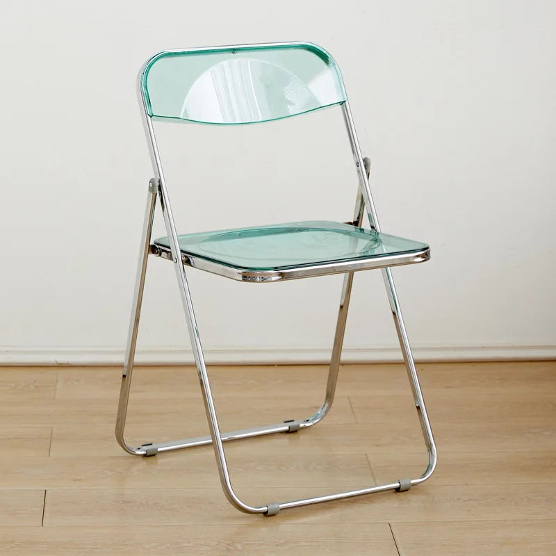 Foldable Transparent Acrylic Crystal Dining Chair Living Room Furniture