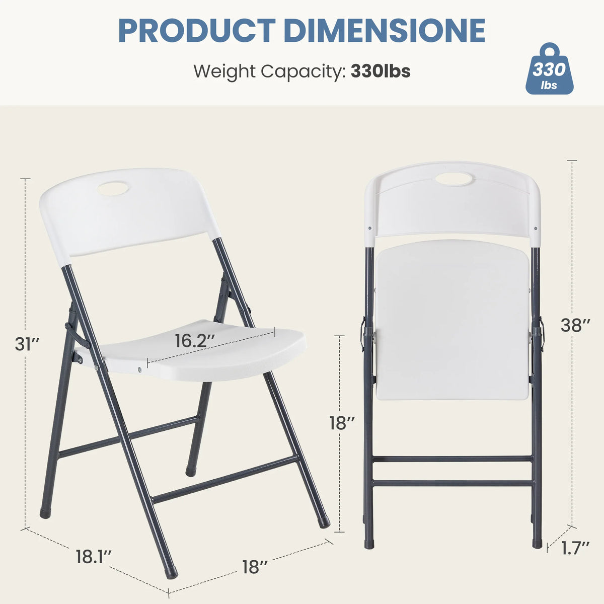 Stackable Foldable Heavy Duty Faux Leather Ergonomic Back Dining Chairs Set