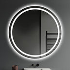 Touch Sensor Anti Fog Waterproof LED Backlit Round Wall Mounted Bathroom Mirror – photo 7