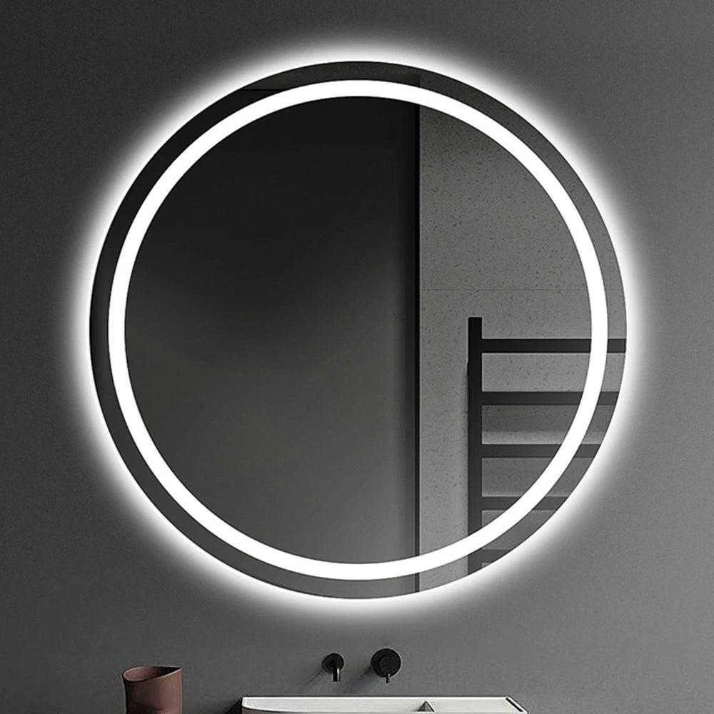 Touch Sensor Anti Fog Waterproof LED Backlit Round Wall Mounted Bathroom Mirror – photo 7