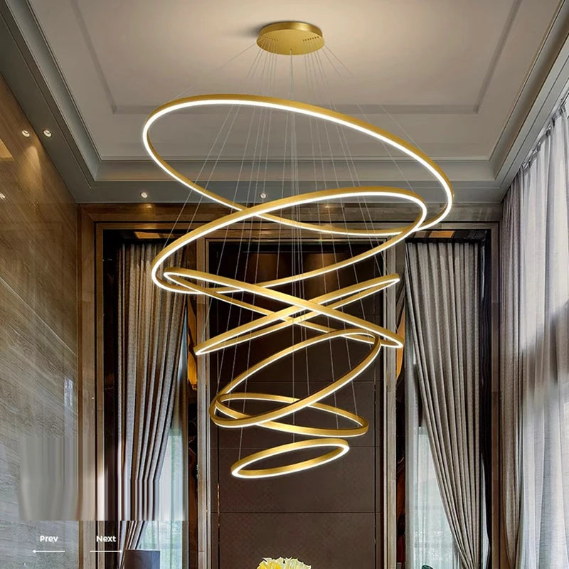 Nordic Dimmable Ring Chandelier with Remote Control Pendant Light for Dining Room – photo 4