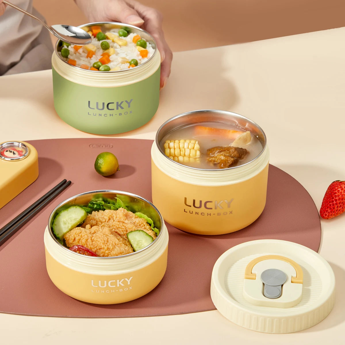 Stackable Stainless Steel Thermal Lunch Box