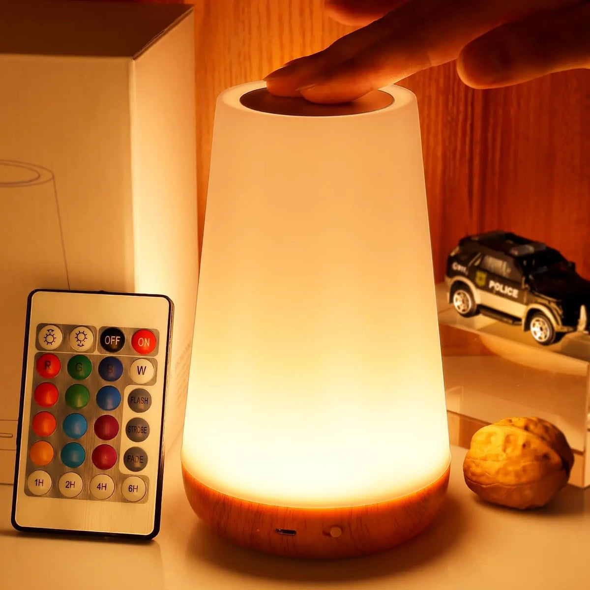 13-Color Rechargeable RGB Bedside Lamp