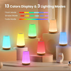 13-Color Rechargeable RGB Bedside Lamp