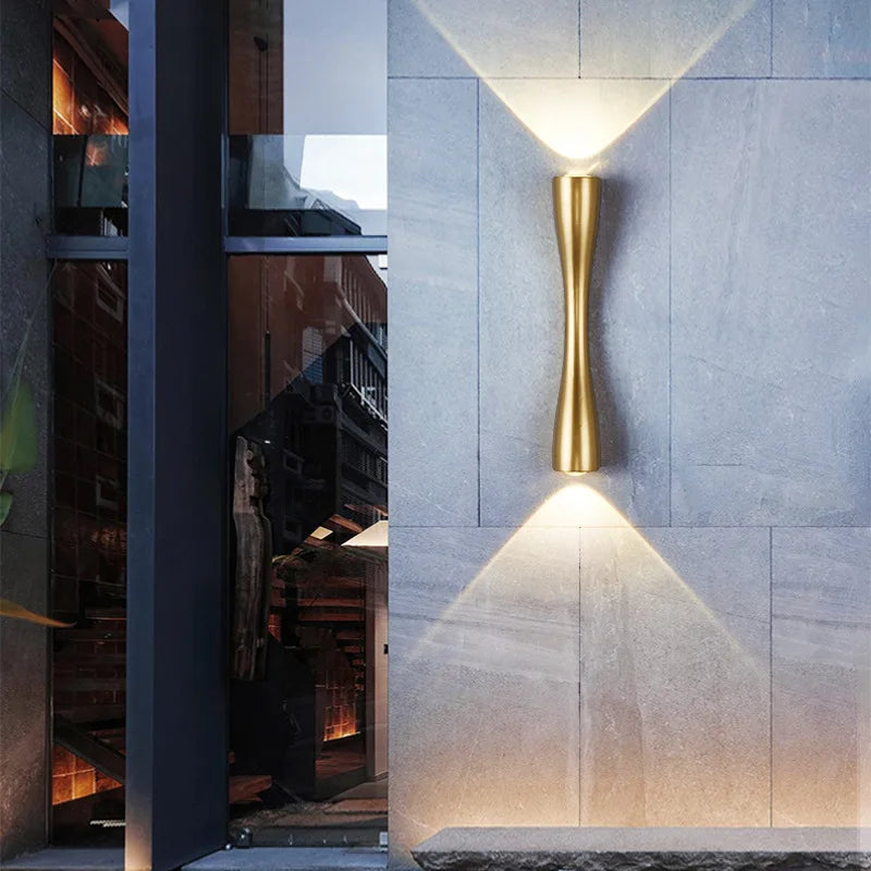 Waterproof IP65 Gold Aluminum LED Wall Light Bedroom Bedside Fixture – photo 2