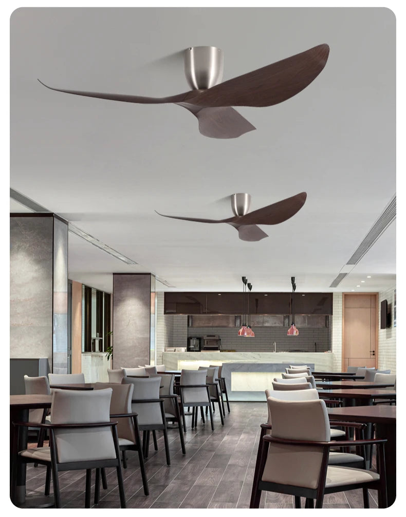 52-Inch 60-Inch Vintage Industrial DC Motor Ceiling Fan with Remote Control