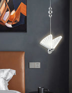 Nordic Butterfly LED Pendant Light Tricolor Golden Silver Hanging Lamp