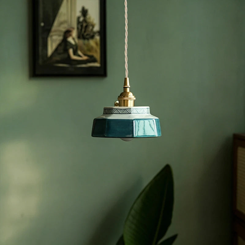 New Chinese Retro Ceramic Pendant Light Japanese Style Tea Room Guesthouse – photo 8