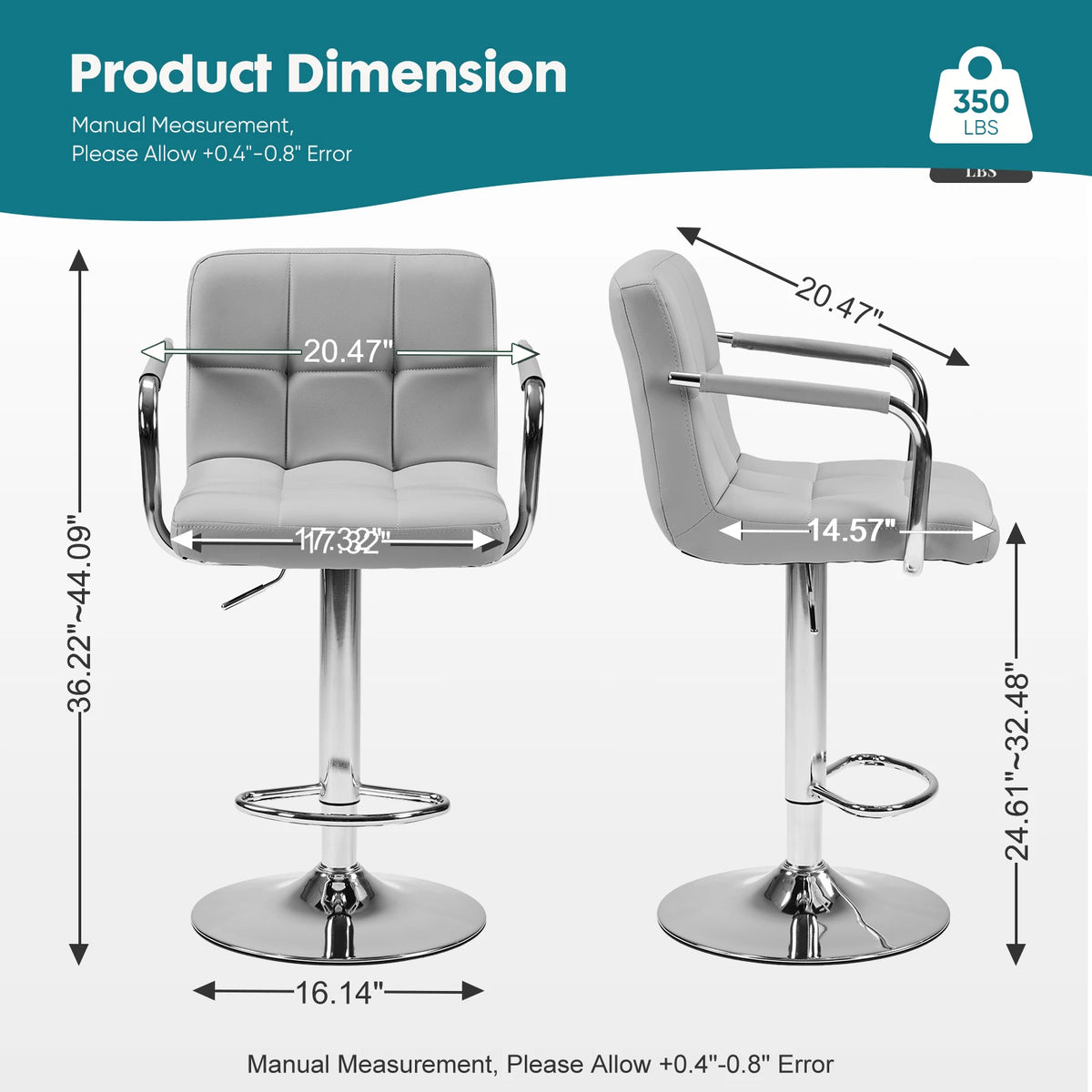 Height Adjustable Ergonomic PU Leather 360 Swivel Office Gaming Chair with Lumbar Support