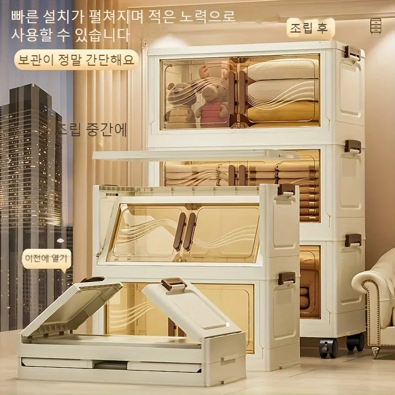 Foldable Stackable Clear-Door Storage Box