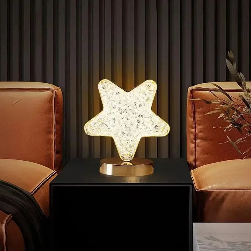 Crystal Moon Touch-Dimming USB Bedside Lamp