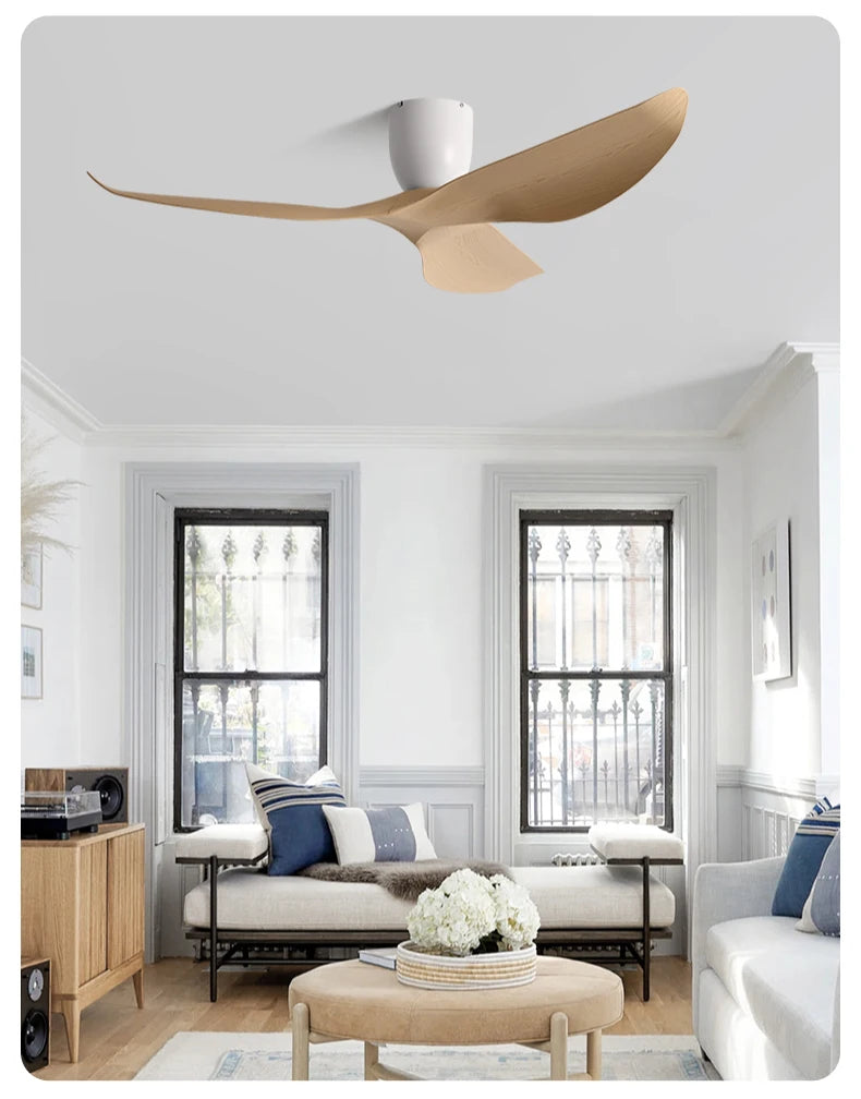 52-Inch 60-Inch Vintage Industrial DC Motor Ceiling Fan with Remote Control