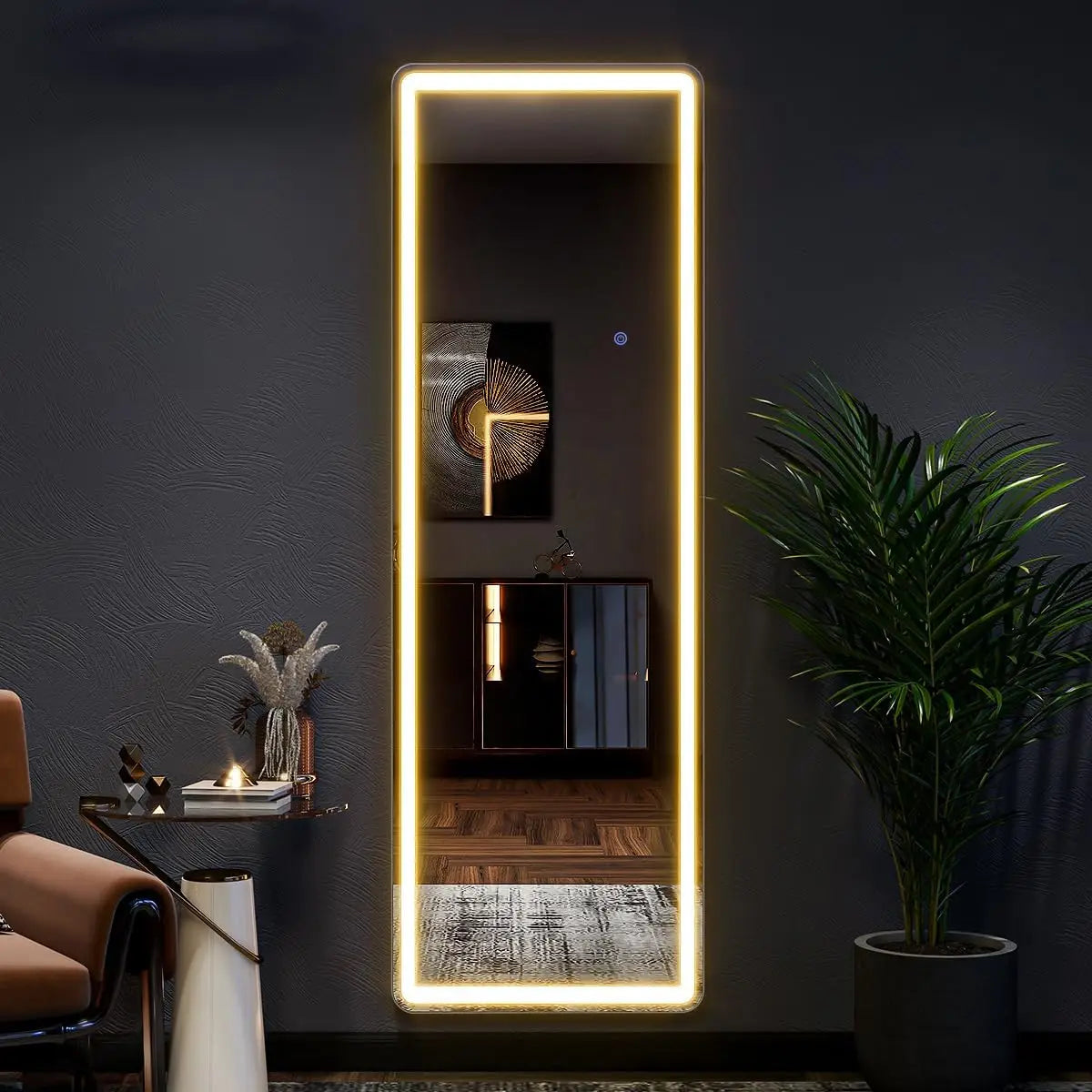 Dimmable LED Full Length Floor Standing Full Body Mirror Stand – photo 3