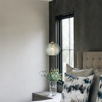 Nordic Striped Green Glass E27 Pendant Light Decorative Dining Room – photo 3