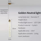 Luxury Crystal Pendant Light with Gold Fixtures 35CM Modern Hanging Lamp – photo 26