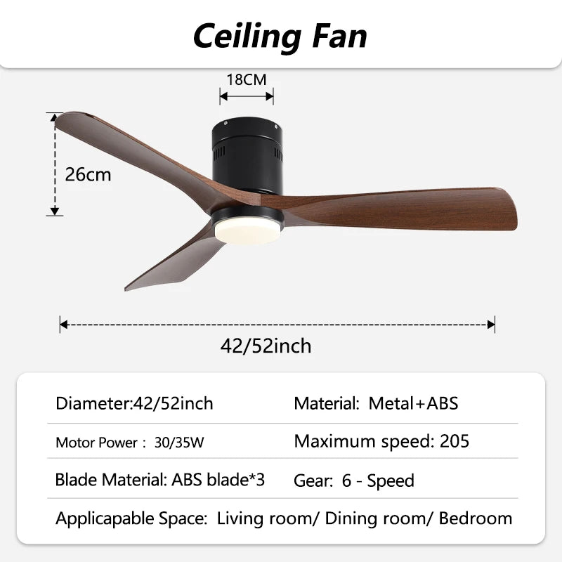 52-Inch Ultra Thin DC Motor LED Ceiling Fan Light with Remote Control Bedroom – photo 25