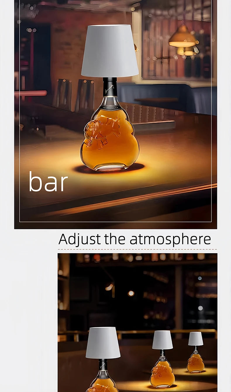 USB Rechargeable Bottle Table Lamp