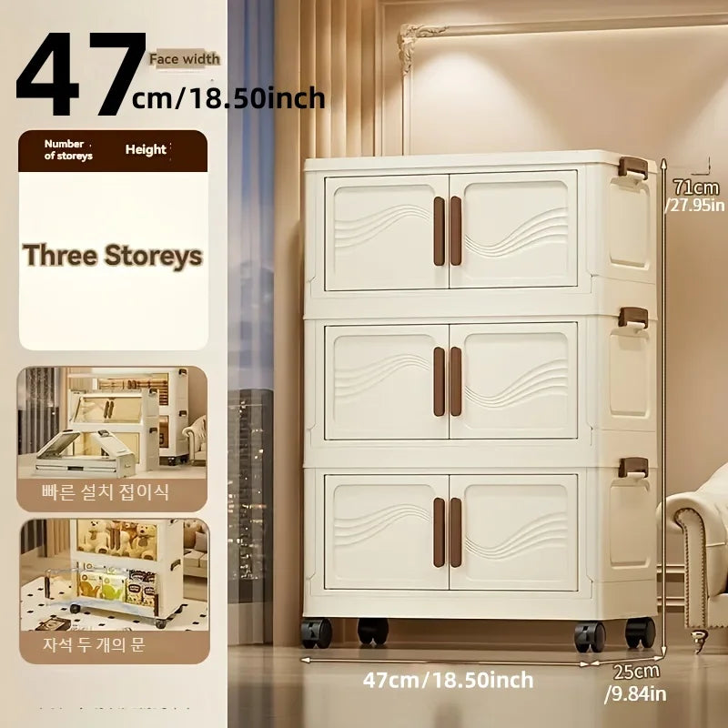 Foldable Stackable Clear-Door Storage Box