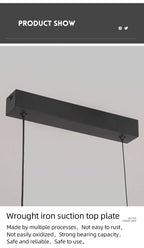 Contemporary Sleek LED Arc Adjustable Brightness Pendant Light with App Dimming – photo 25