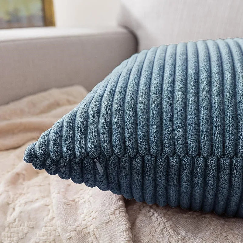 Corduroy Striped Throw Pillow Cover