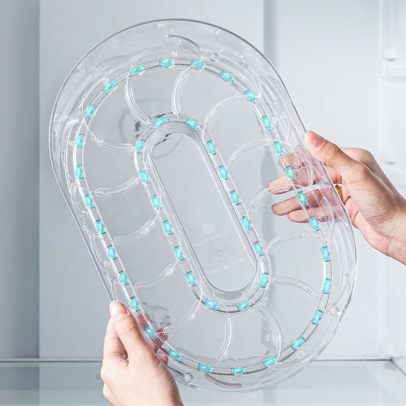 360° Rotating Refrigerator Storage Organizer