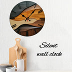 Nordic Silent Round Fiberboard Wall Clock