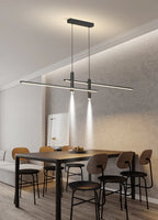 Modern Minimalist Black Gold LED Chandelier Pendant Light Stepless Dimming Remote Control – photo 9