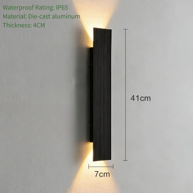 IP65 Waterproof Rectangular Modern Outdoor Wall Light for Courtyards Patios Balconies – photo 9