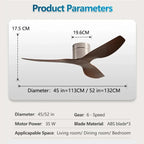 45-Inch 52-Inch Vintage Industrial Retro LED Ceiling Fan Light with Remote Control – photo 6