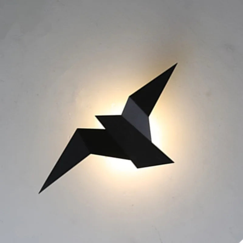 Nordic Iron Bird Shape LED Wall Lights Bedroom Stairs Bedside Fixtures – photo 5