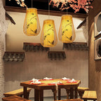 Chinese Japanese Zen Bamboo Wood Lantern Chandelier Teahouse Restaurant – photo 5