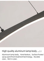 Contemporary Sleek LED Arc Adjustable Brightness Pendant Light with App Dimming – photo 26