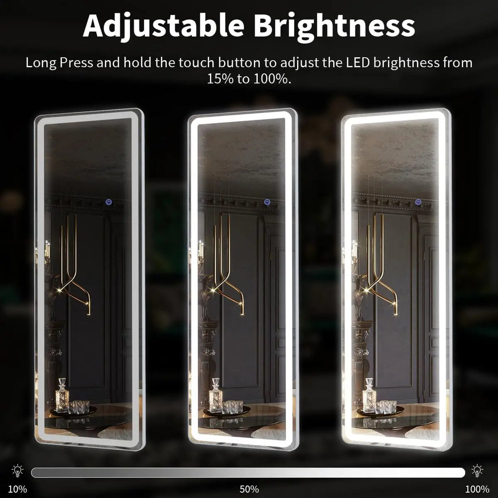Dimmable LED Full Length Floor Standing Full Body Mirror Stand – photo 4