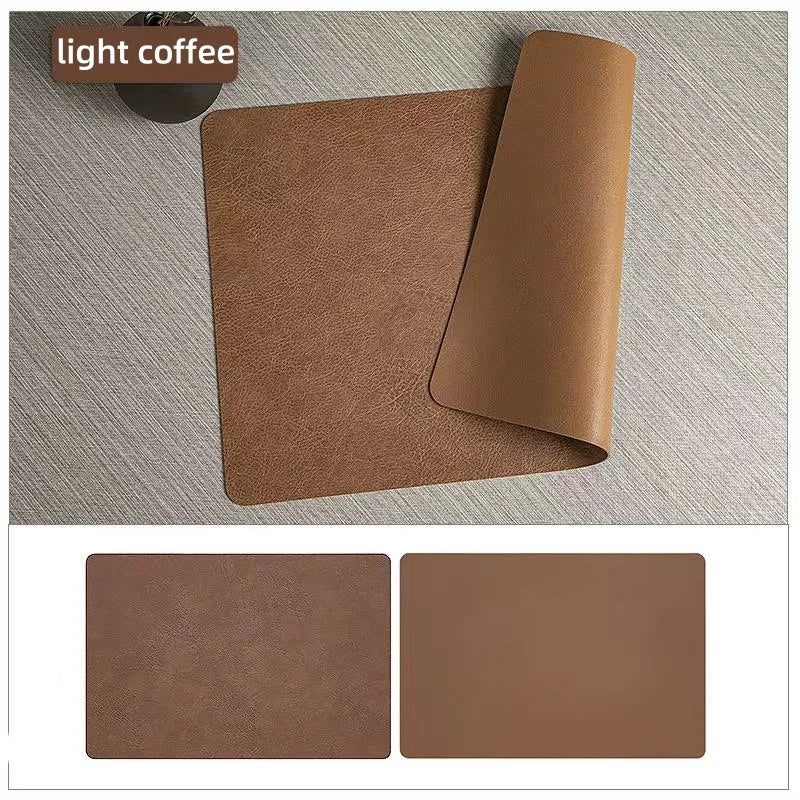 Reversible Waterproof Faux Leather Placemats