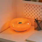 Dimmable Warm LED Donut Shape Round Night Table Lamp Bedroom Living Room