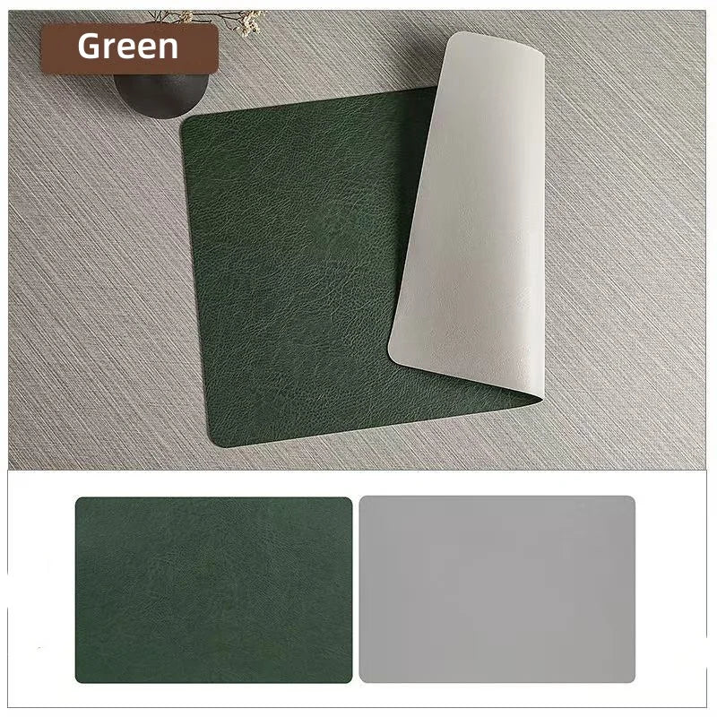 Reversible Waterproof Faux Leather Placemats