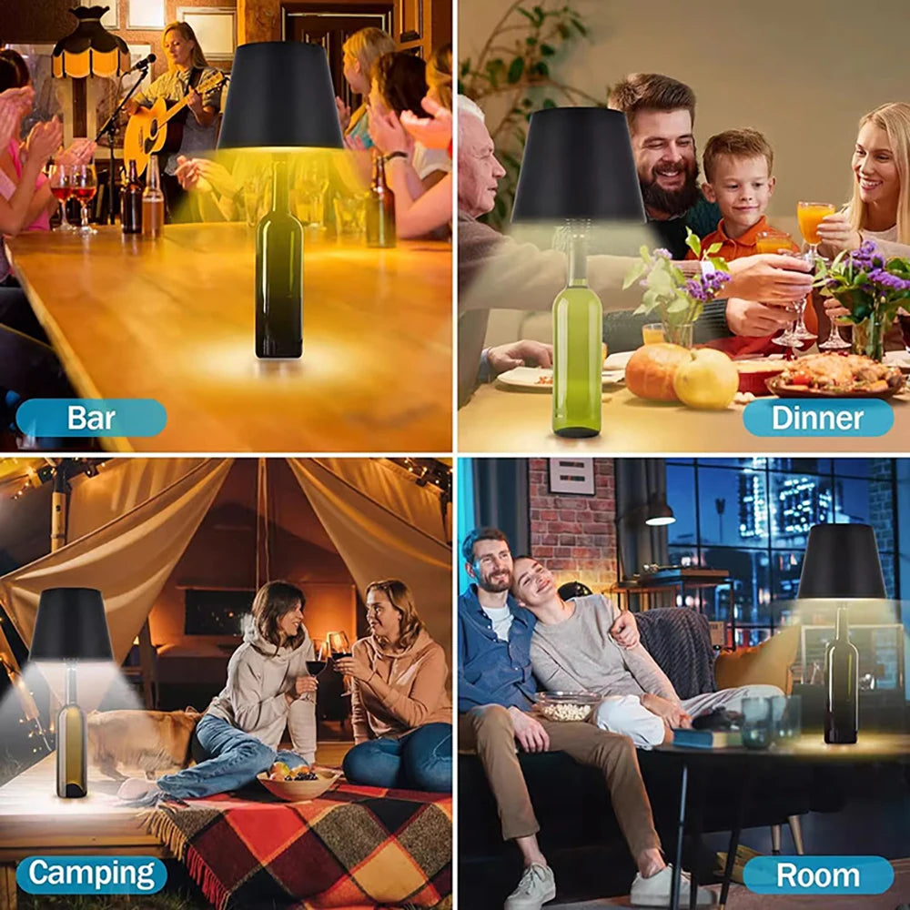 USB Rechargeable Bottle Table Lamp