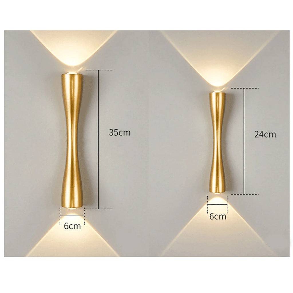 Waterproof IP65 Gold Aluminum LED Wall Light Bedroom Bedside Fixture – photo 5