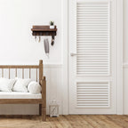 Rustic Wooden Wall Key Holder, 4 Hooks