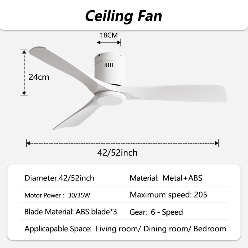 52-Inch Ultra Thin DC Motor LED Ceiling Fan Light with Remote Control Bedroom – photo 30