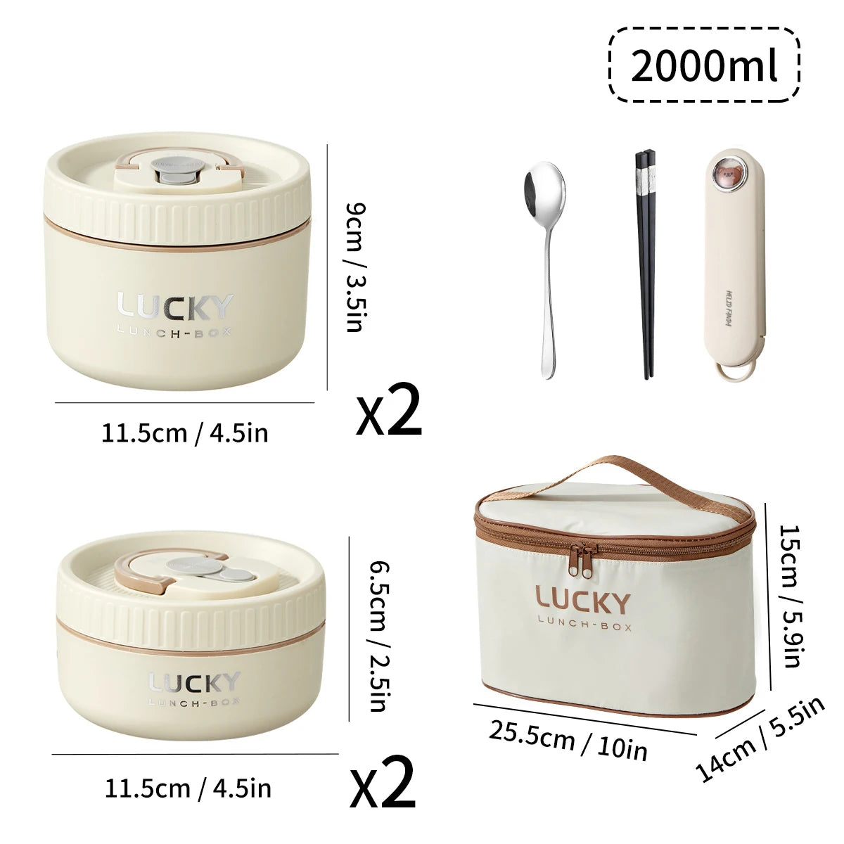 Stackable Stainless Steel Thermal Lunch Box