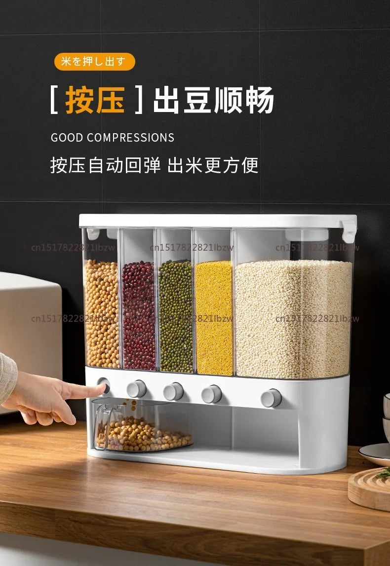 Divided Food-Grade Rice and Grain Storage Box