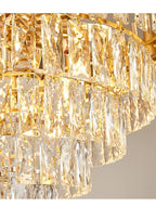 Luxury Black Gold Crystal Round LED Chandelier Pendant Light Tricolor – photo 26