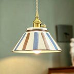 Chinese Retro Glazed Ceramic Blue and White Pendant Light Nostalgic Tea Room – photo 2