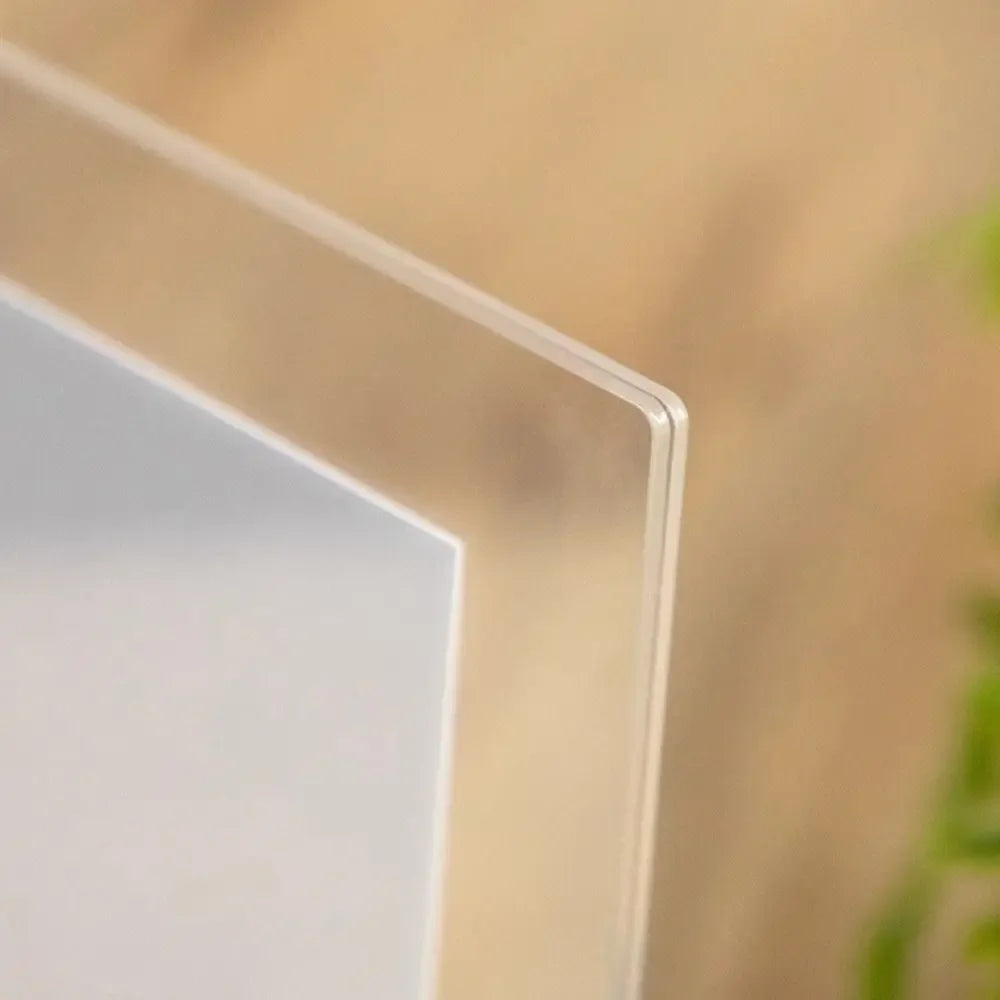 U-Shaped Acrylic and Wood Desktop Photo Frame