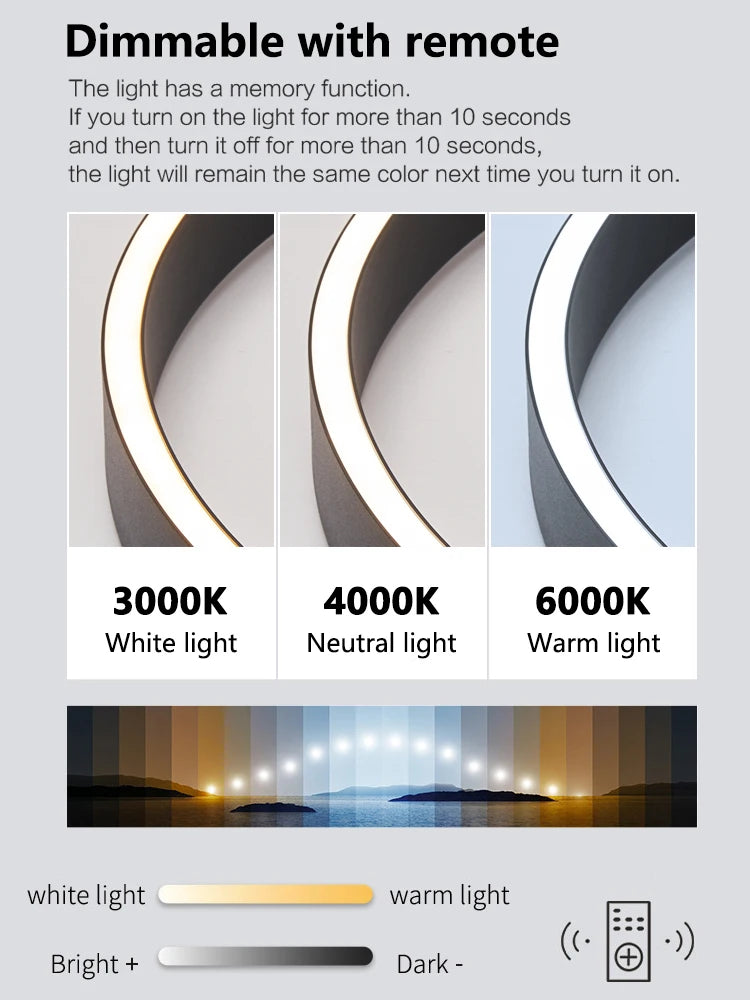 Dimmable Nordic Modern Round Ring LED Pendant Light Chandelier Living Room Bedroom – photo 3